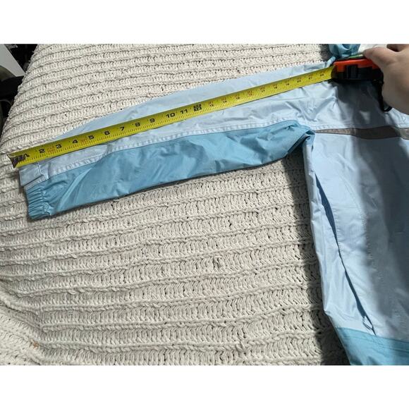 LL Bean Rain Coat Wind Breaker Lightweight Hooded Girls Medium 10-12 Blue 0 BVS1 - Picture 7 of 16